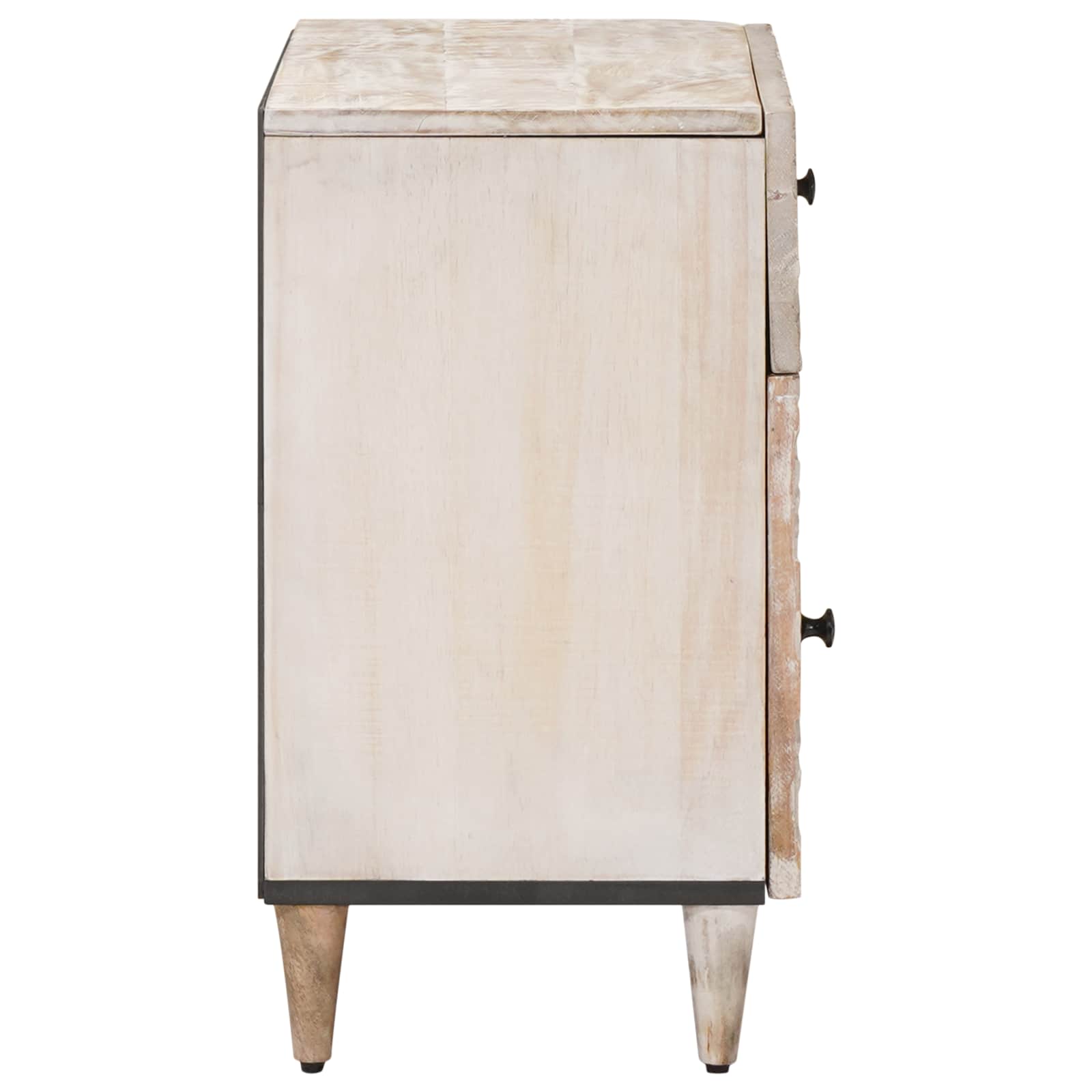 Bed kast met lade Wit 50 x 33 x 60 cm Massief Mango Hout image 4