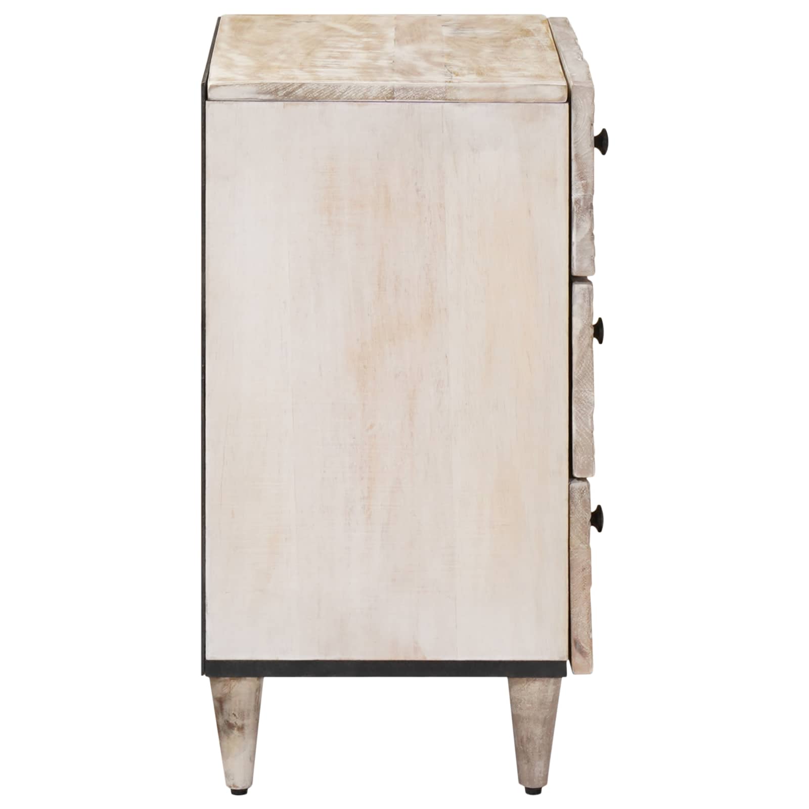 Bed kast met lade Wit 50 x 33 x 60 cm Massief Mango Hout image 4