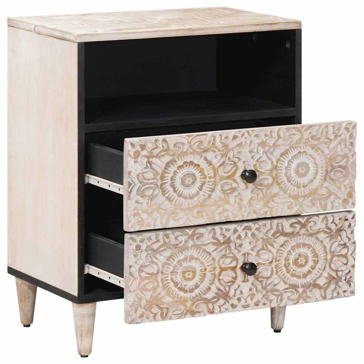 Sengekabinett 50 x 33 x 60 cm Massivt mangotræ - Billede 2