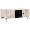 vidaXL Kohvilaud Valge 100 x 54 x 40 cm Tugev mango puu