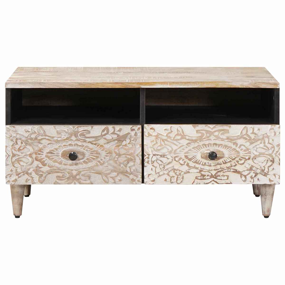 Sofabord 80 x 54 x 40 cm Massivt mangotræ - Billede 3