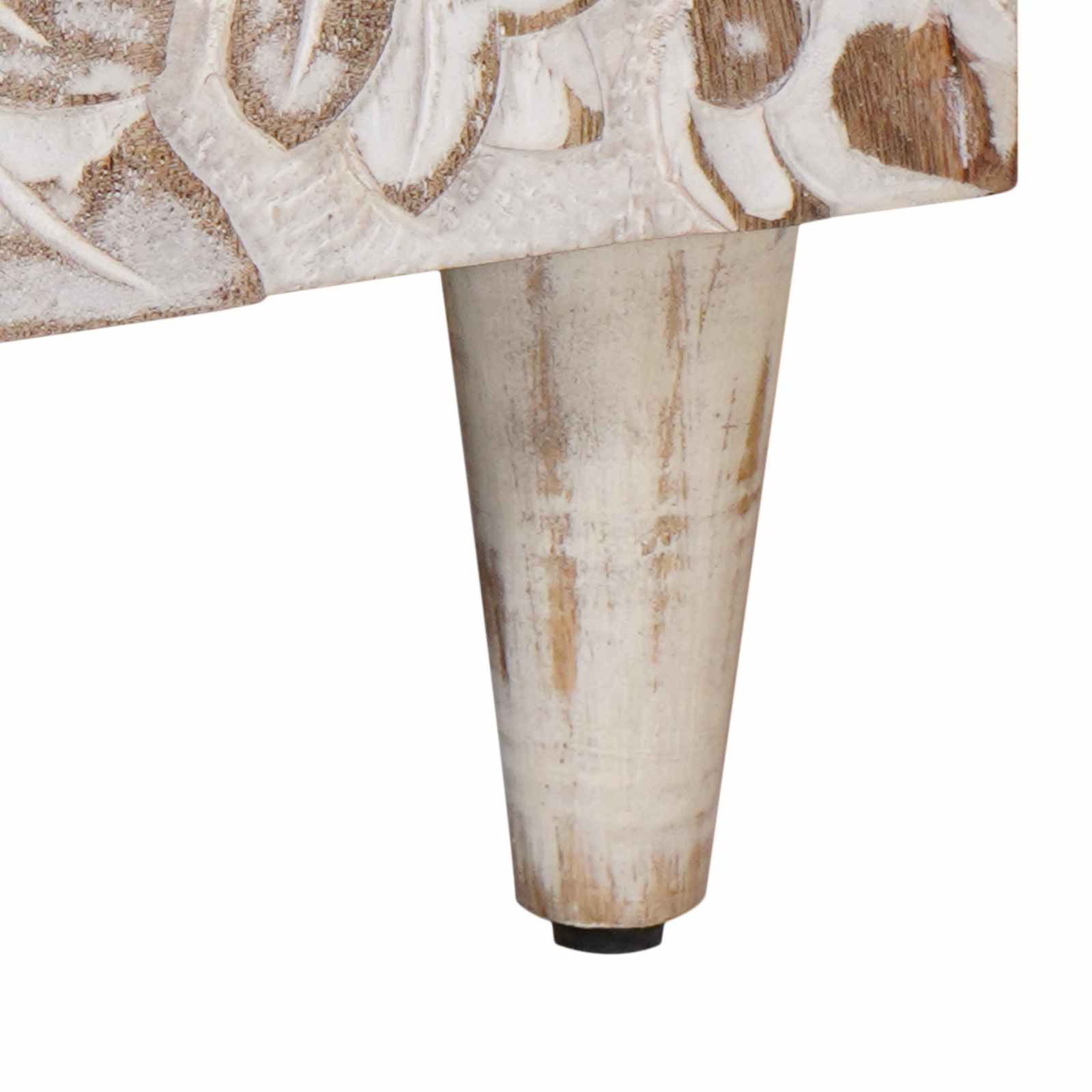 TV-kast met lade Wit 105 x 33,5 x 46 cm Massief Mango Hout image 8