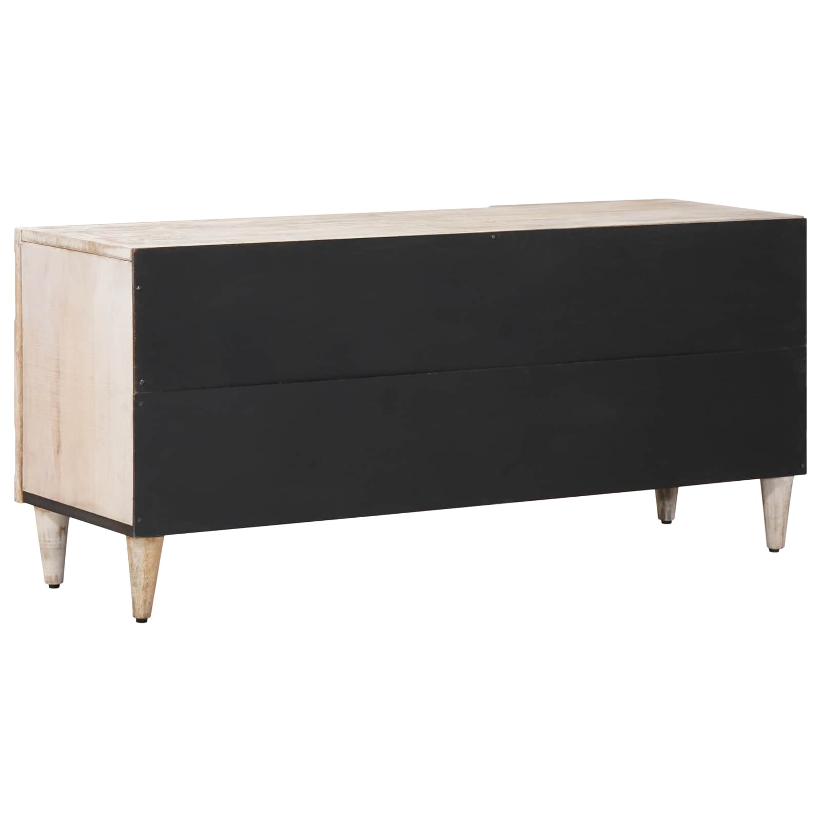 TV-kast met lade Wit 105 x 33,5 x 46 cm Massief Mango Hout image 5
