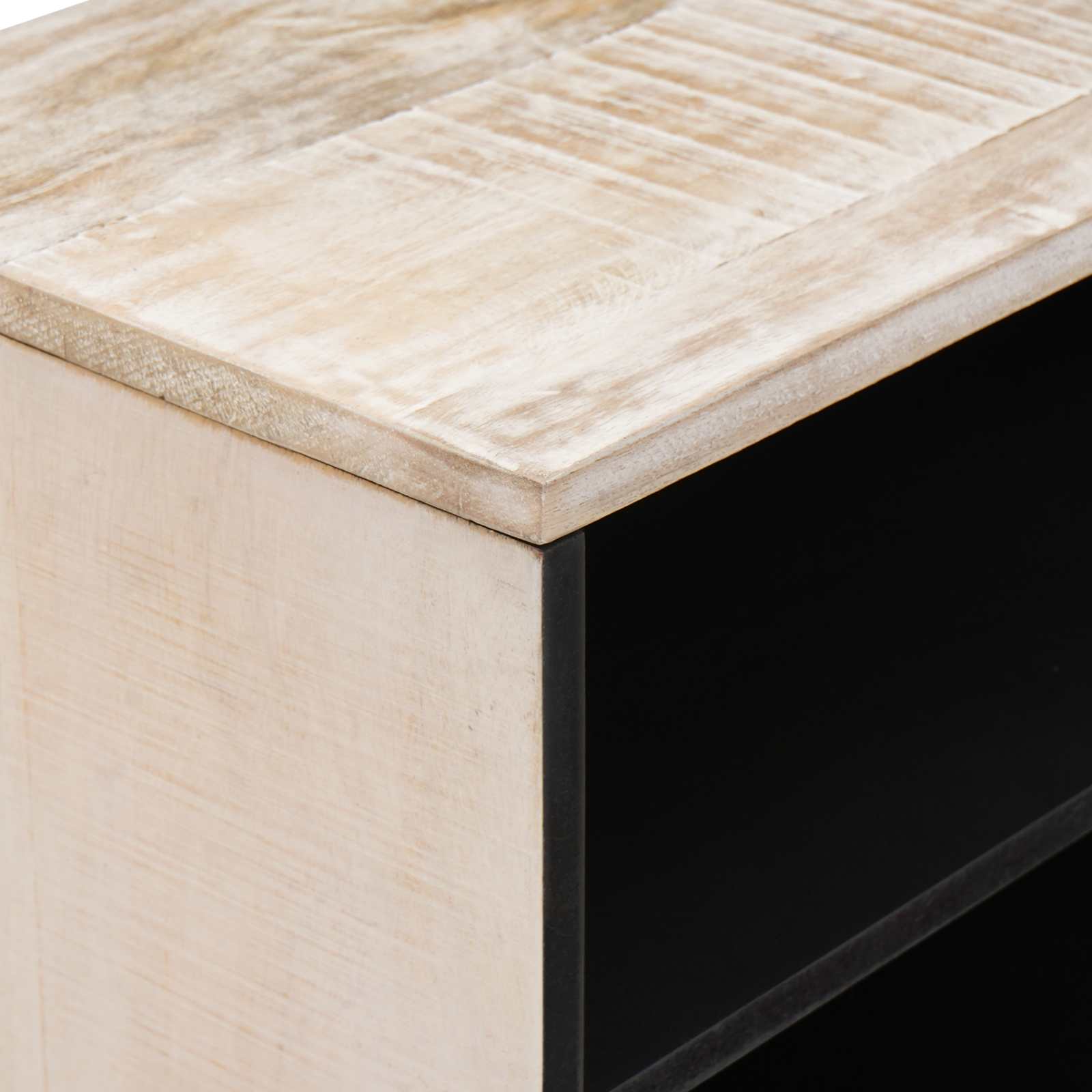 TV-kast met opslag Wit 80 x 31,5 x 46 cm Massief Mango Hout image 6