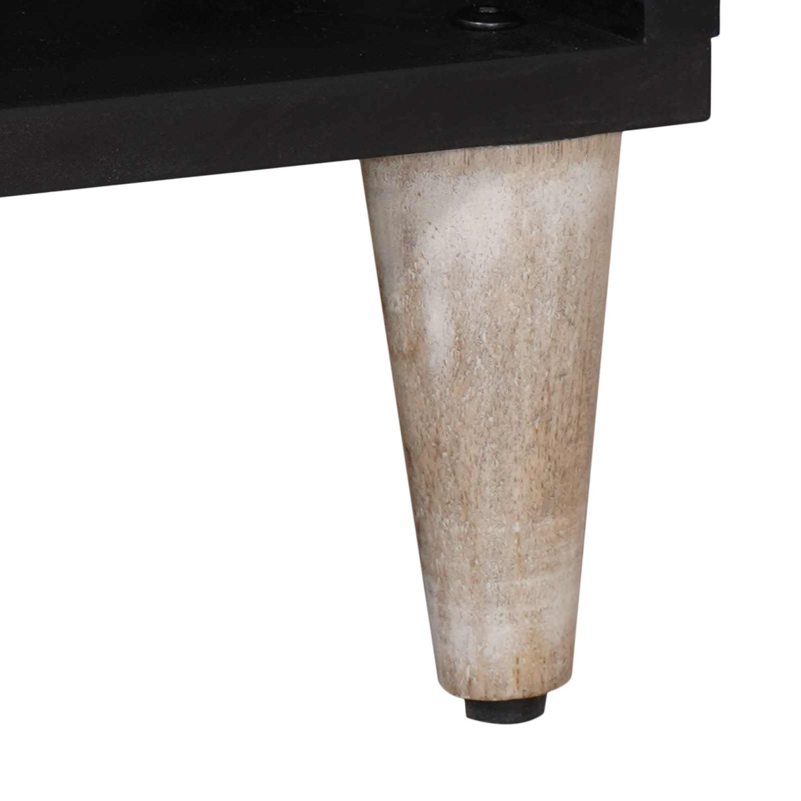 TV-kast met lade Wit 100 x 33,5 x 46 cm Massief Mango Hout image 8