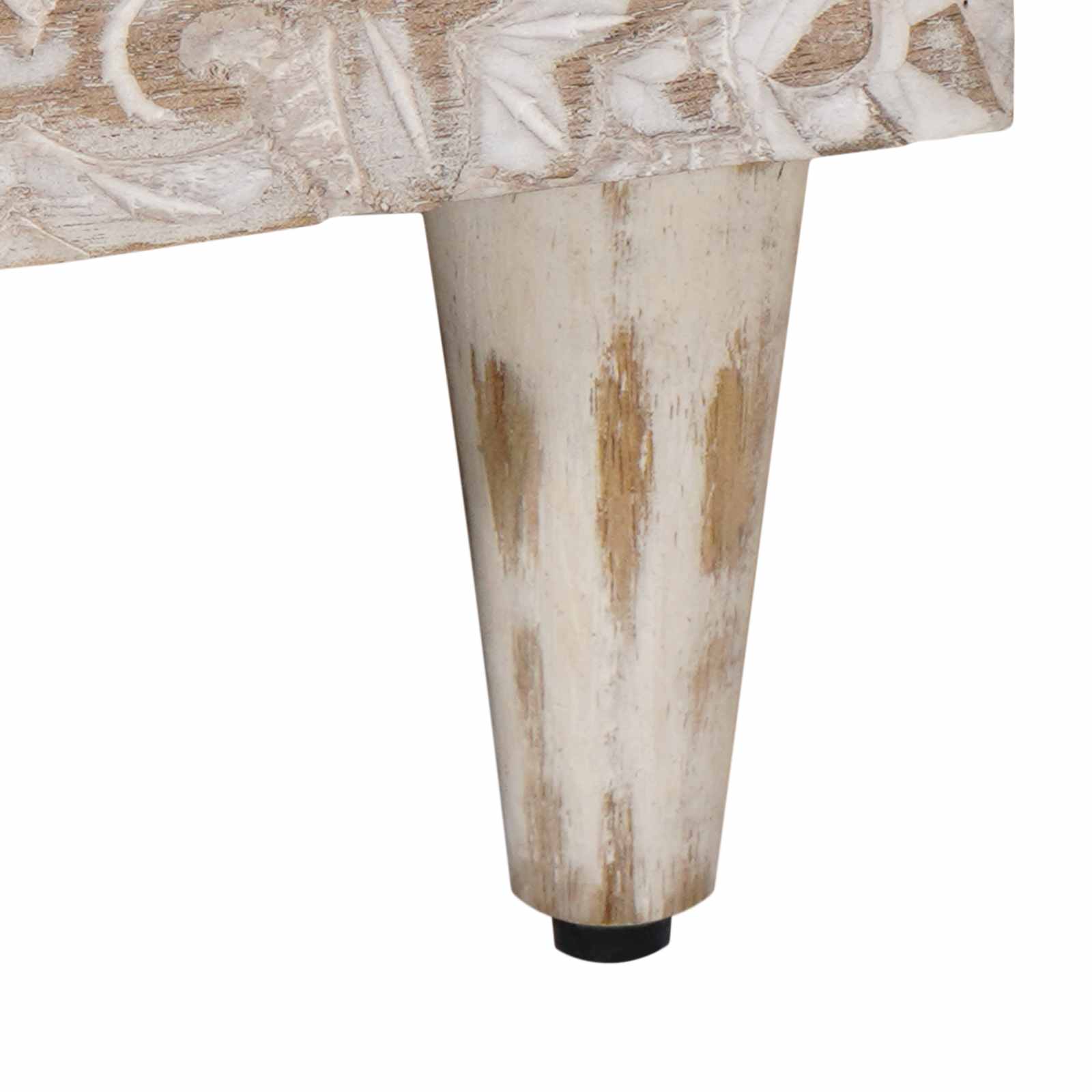 TV-kast met lade Wit 80 x 33,5 x 46 cm Massief Mango Hout image 8