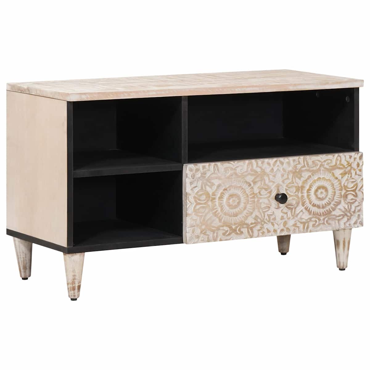 TV-skab 80 x 33,5 x 46 cm Massivt mangotræ