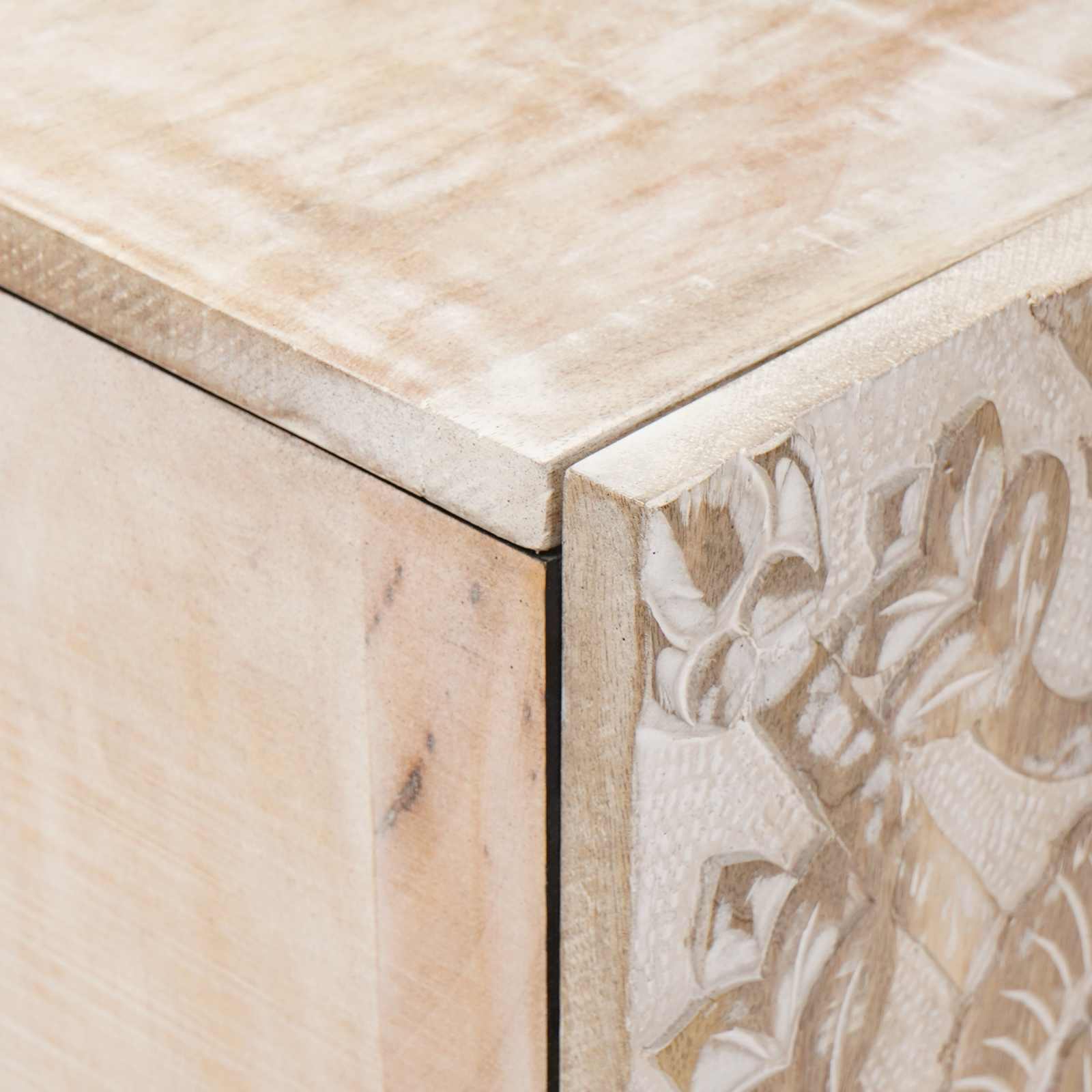 Badkamer wastafelkast Wit 62 x 33 x 58 cm Massief Mango Hout image 6