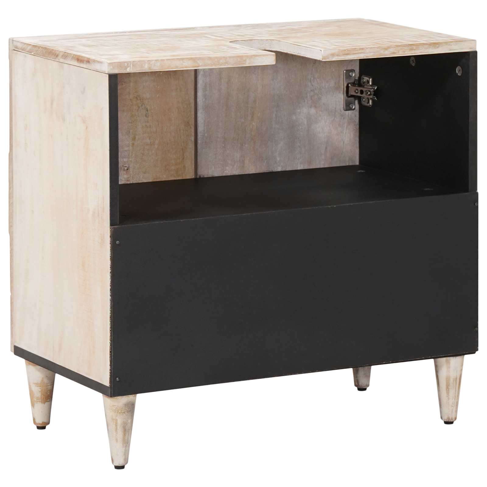 Badkamer wastafelkast Wit 62 x 33 x 58 cm Massief Mango Hout image 5