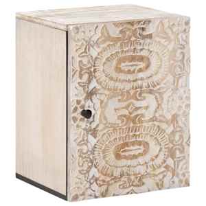 vidaXL Vannitoa rippkapp Valge 38 x 33,5 x 48 cm Tugev mango puu