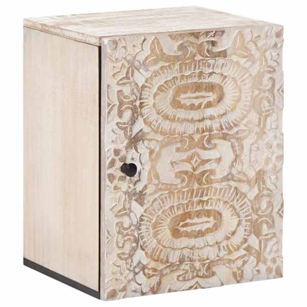 vidaXL Vannitoa rippkapp Valge 38 x 33,5 x 48 cm Tugev mango puu