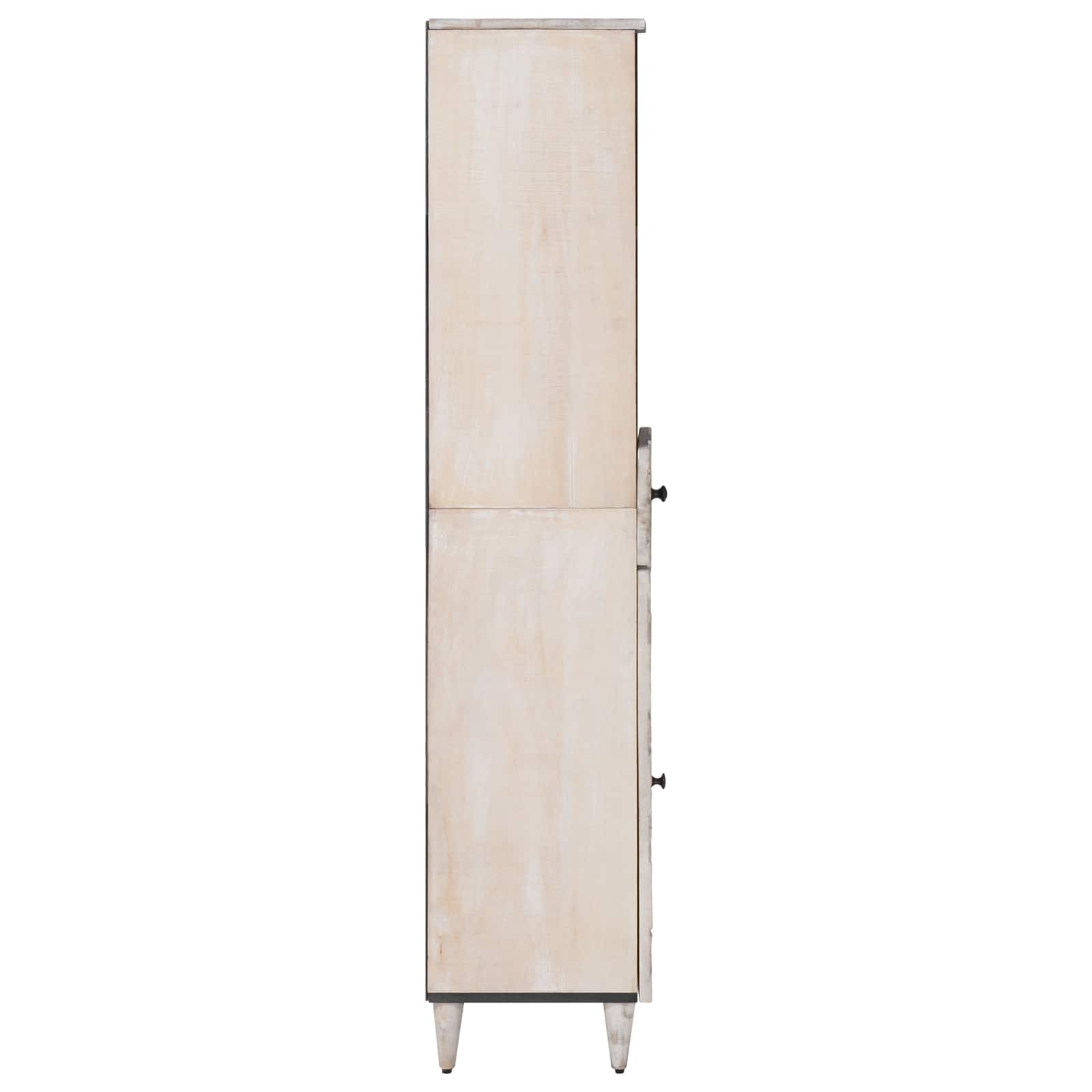 Badkamerkast met lade Wit 38 x 33,5 x 160 cm Massief Mango Hout image 4