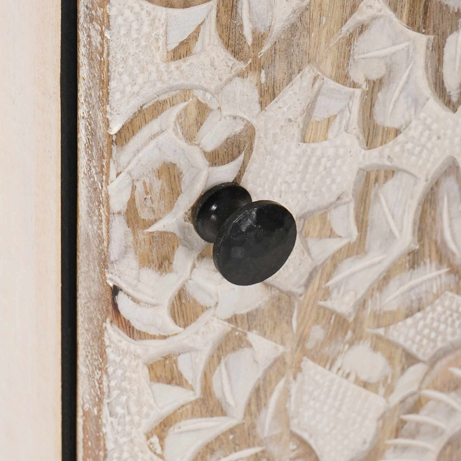 Dressoir met opslag Wit 40 x 33,5 x 75 cm Massief Mango Hout image 7