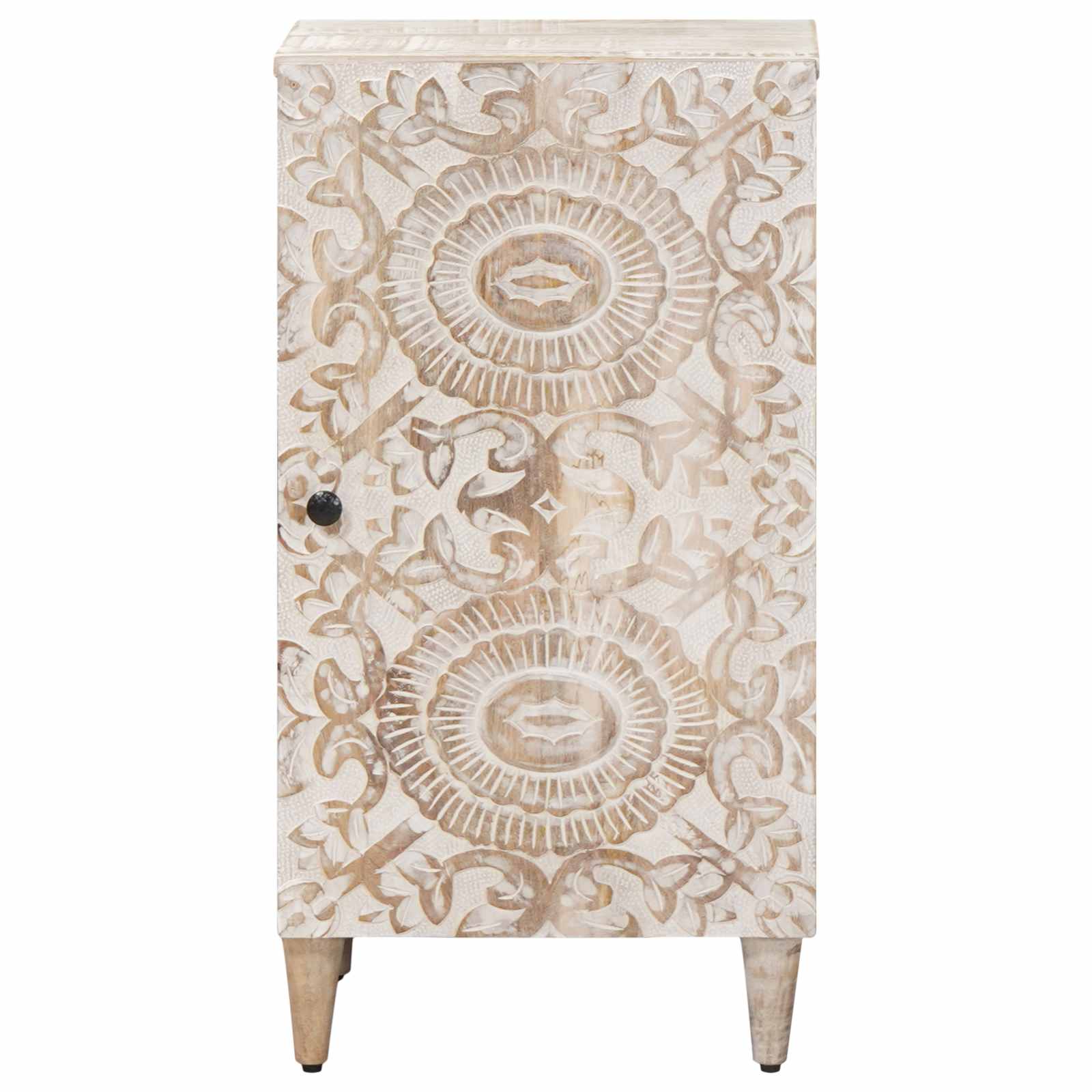 Dressoir met opslag Wit 40 x 33,5 x 75 cm Massief Mango Hout image 3