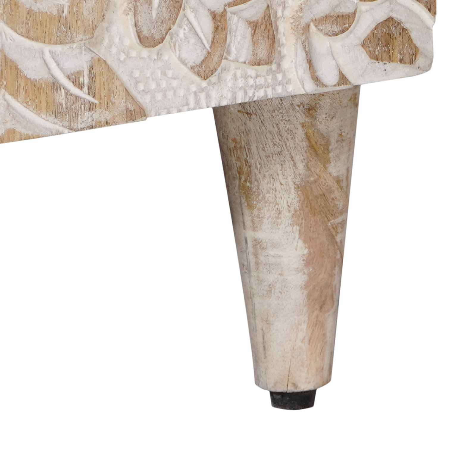 Dressoir met opslag Wit 60 x 33,5 x 75 cm Massief Mango Hout image 8