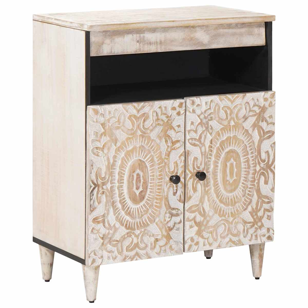 Sideboard med dør 60 x 33,5 x 75 cm Massivt mangotræ