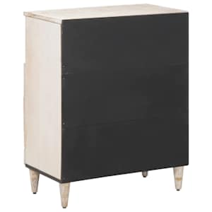 Servírovací skříň Bílá 60 x 33,5 x 75 cm Masivní mangové dřevo - obrázek 5