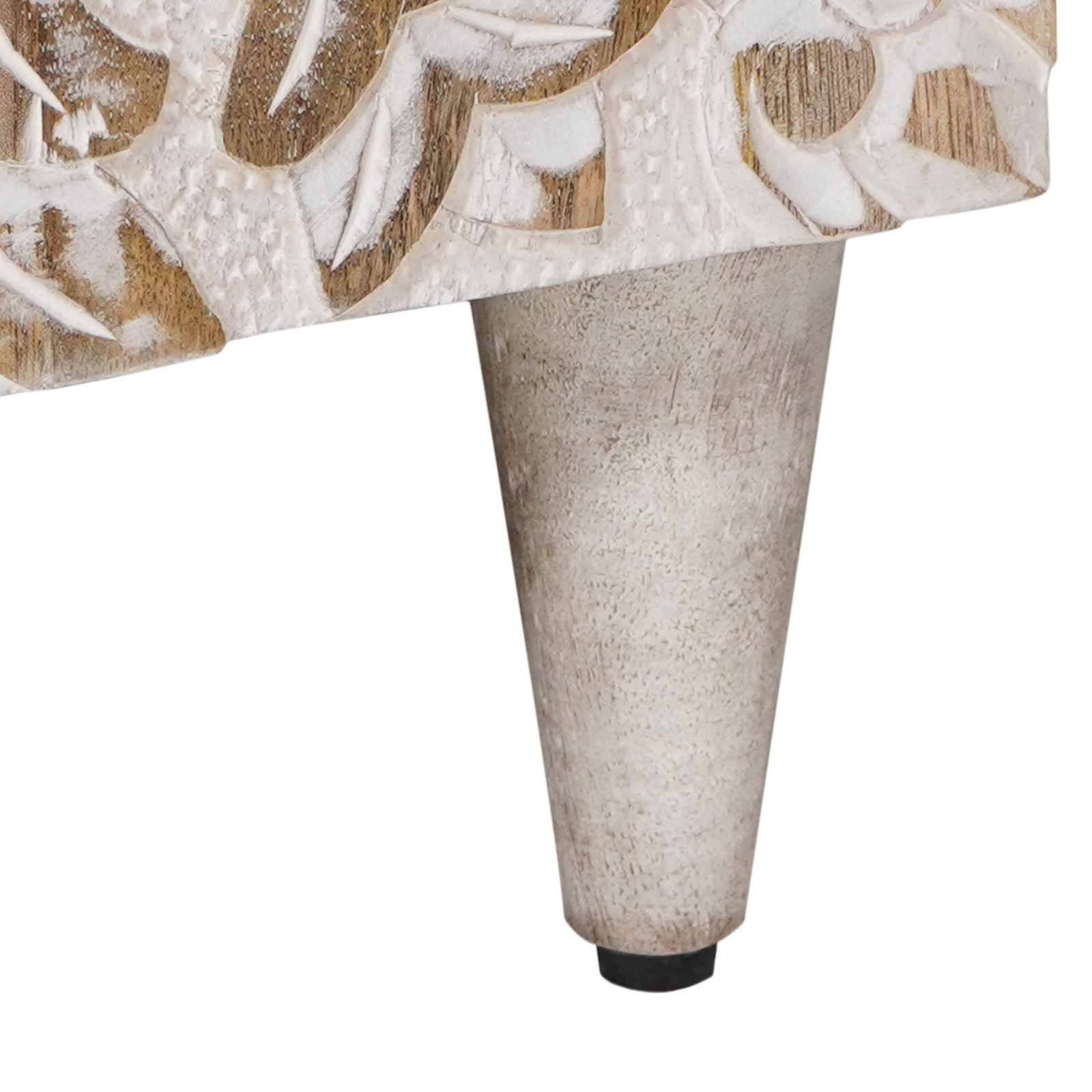 Dressoir met opslag Wit 60 x 33,5 x 75 cm Massief Mango Hout image 8