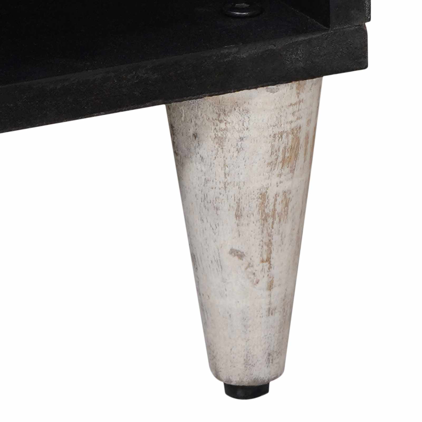 Dressoir met opslag Wit 80 x 33,5 x 75 cm Massief Mango Hout image 8