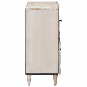 Servírovací skříň Bílá 80 x 33,5 x 75 cm Masivní mangové dřevo - obrázek 4