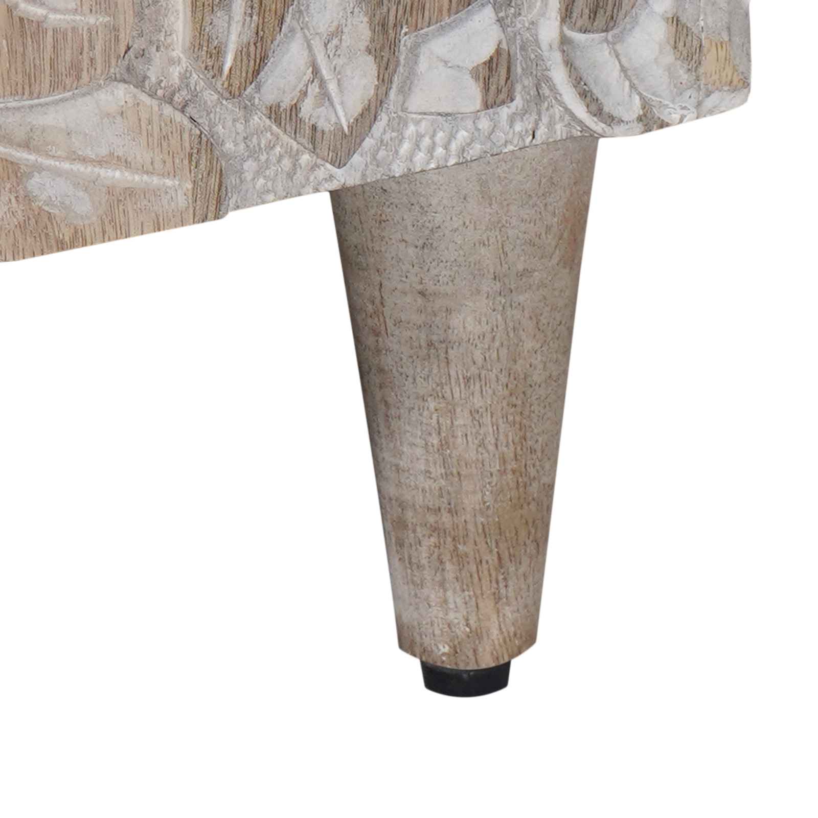 Dressoir met plank Wit 90 x 33,5 x 75 cm Massief Mango Hout image 8