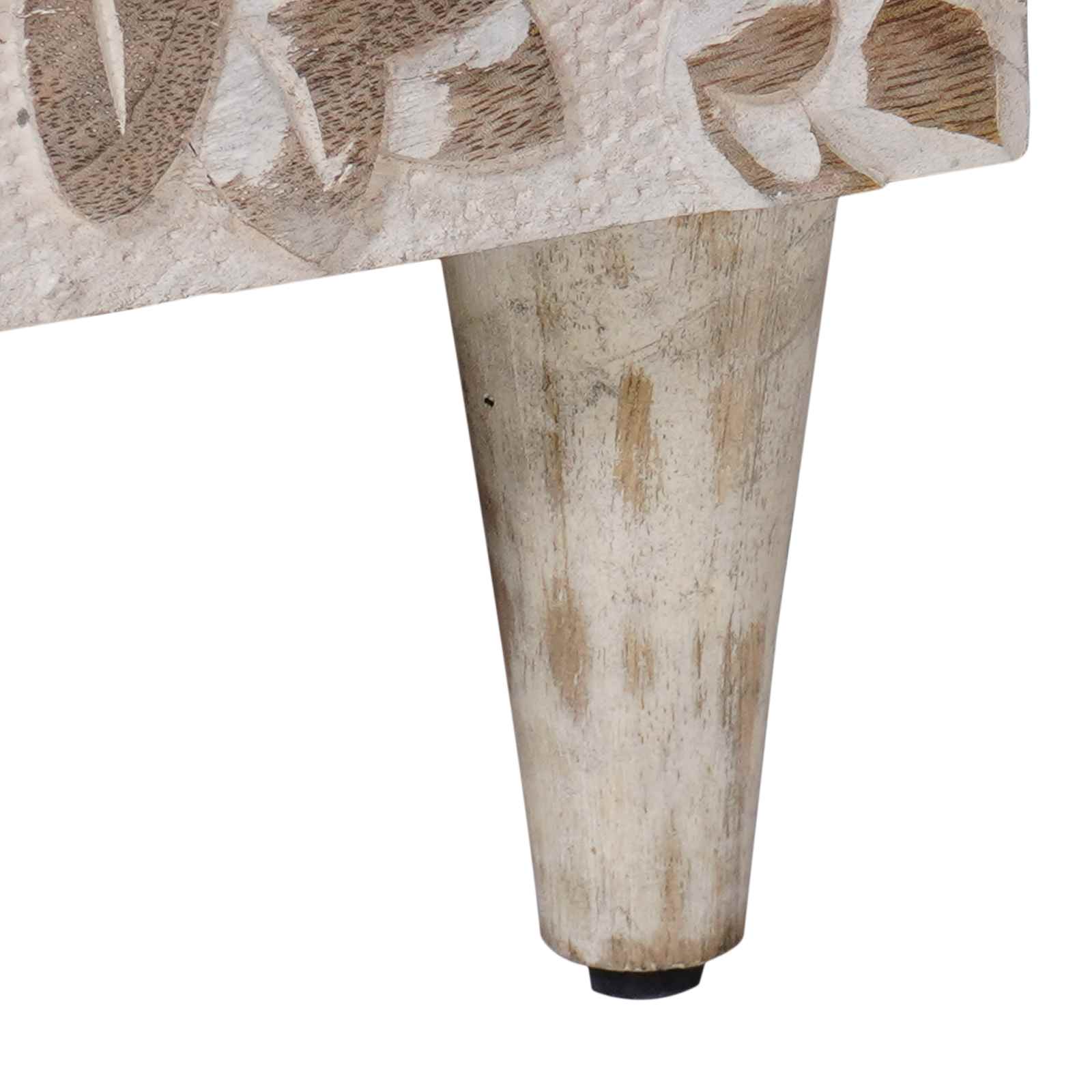 Visoka omara z vrati Bela 40 x 33,5 x 110 cm Masiven les manga - slika 8