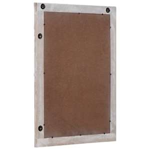 Nástěnné zrcadlo Bílá 70 x 50 cm Masivní mangové dřevo - obrázek 3