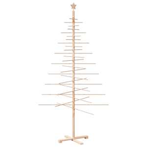 vidaXL puidust j&otilde;ulupuu kaunistuseks, 210 cm, m&auml;nnipuit