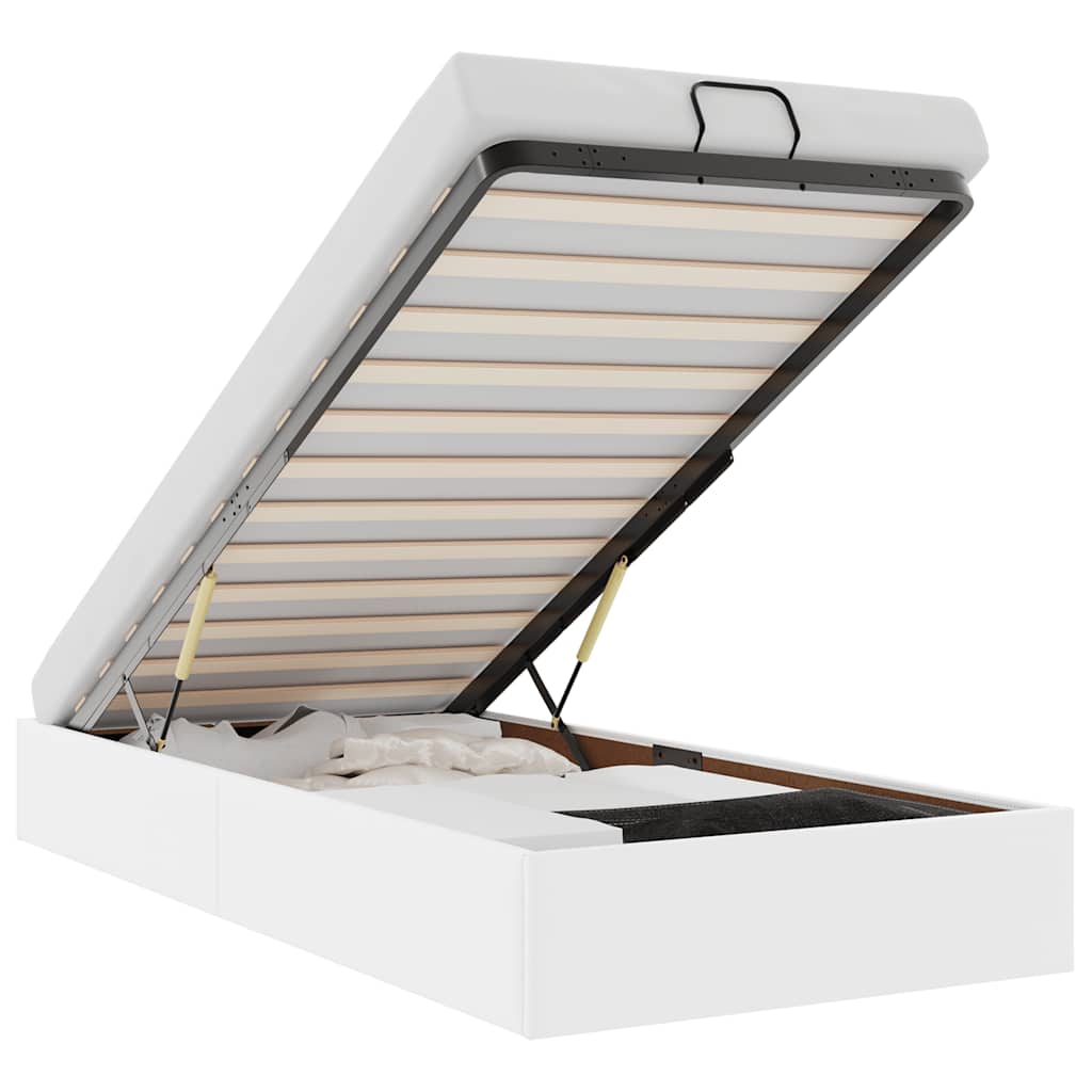 E-shop vidaXL Osmanský rám postele bez matraca biela 80x200 cm umelá koža