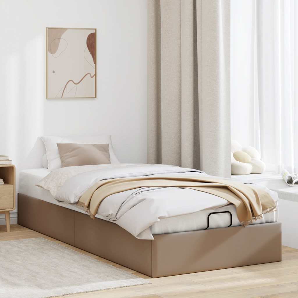 vidaXL Ottoman-Bett ohne Matratze Cappuccino-Braun 80x200cm Kunstleder