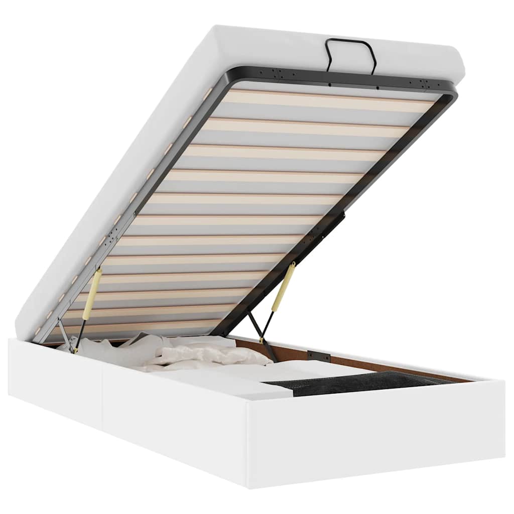 VidaXL Osmanský rám postele bez matrace bílý 90x190 cm umělá kůže