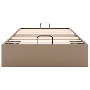 Osmanský rám postele bez matrace cappuccino 90x190cm umělá kůže - obrázek 7