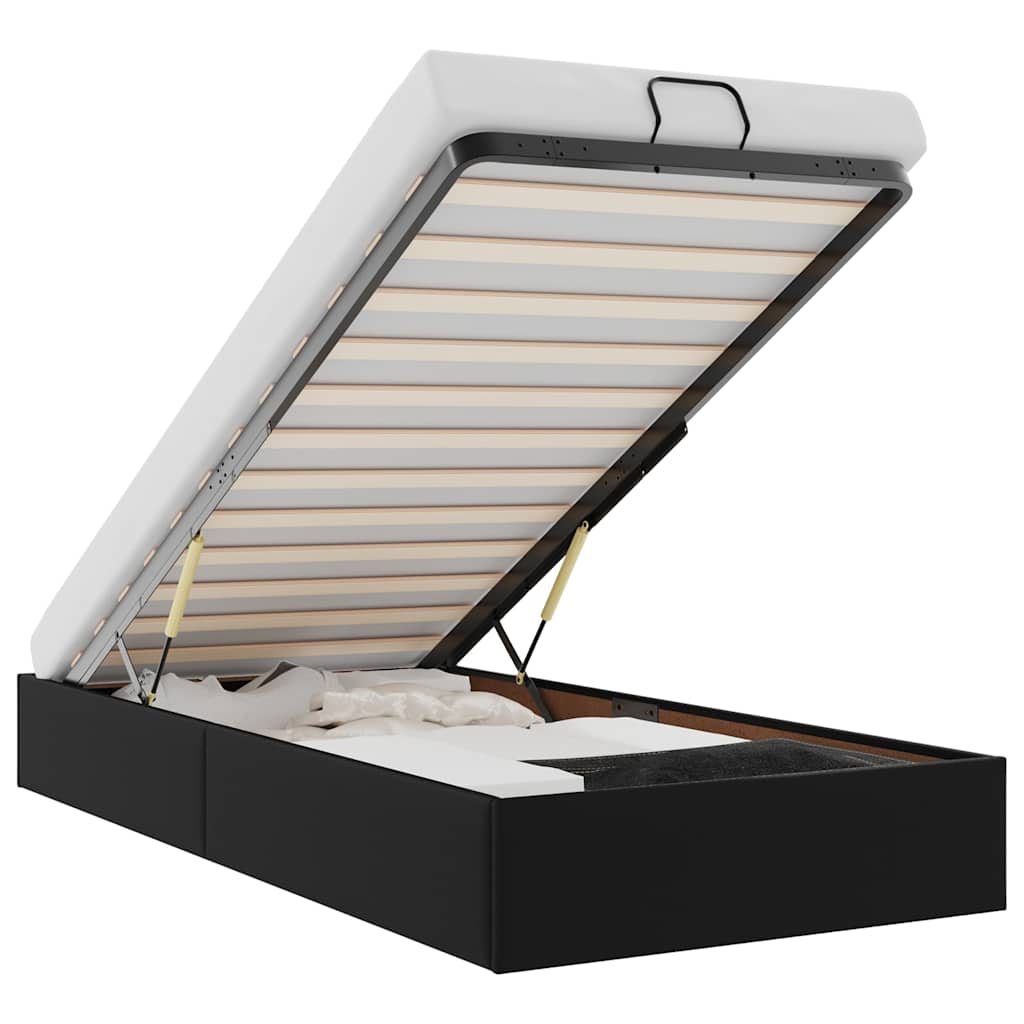 Thumbnail - vidaXL Ottoman-Bett ohne Matratze Schwarz 90x200 cm Kunstleder