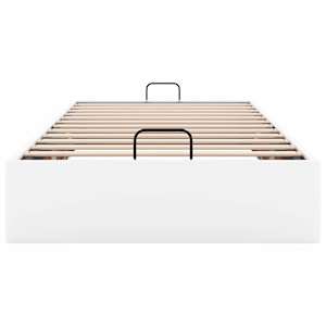 Osmanský rám postele bez matrace bílý 100x200 cm umělá kůže - obrázek 7