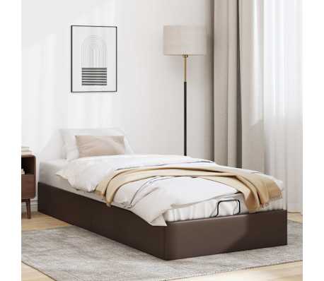 vidaXL Osmanský rám postele bez matrace hnědý 100x200 cm umělá kůže