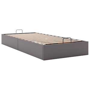 Osmanský rám postele bez matrace šedá 100x200 cm umělá kůže - obrázek 6
