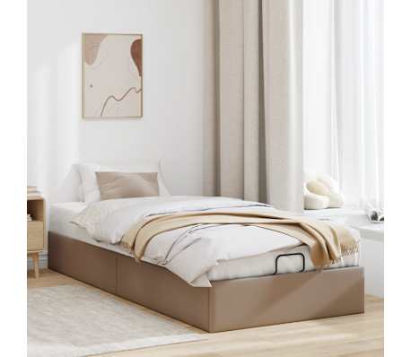 vidaXL Οθωμανικό κρεβάτι χωρίς στρώμα Cappucino 80x200 cm Faux Leather