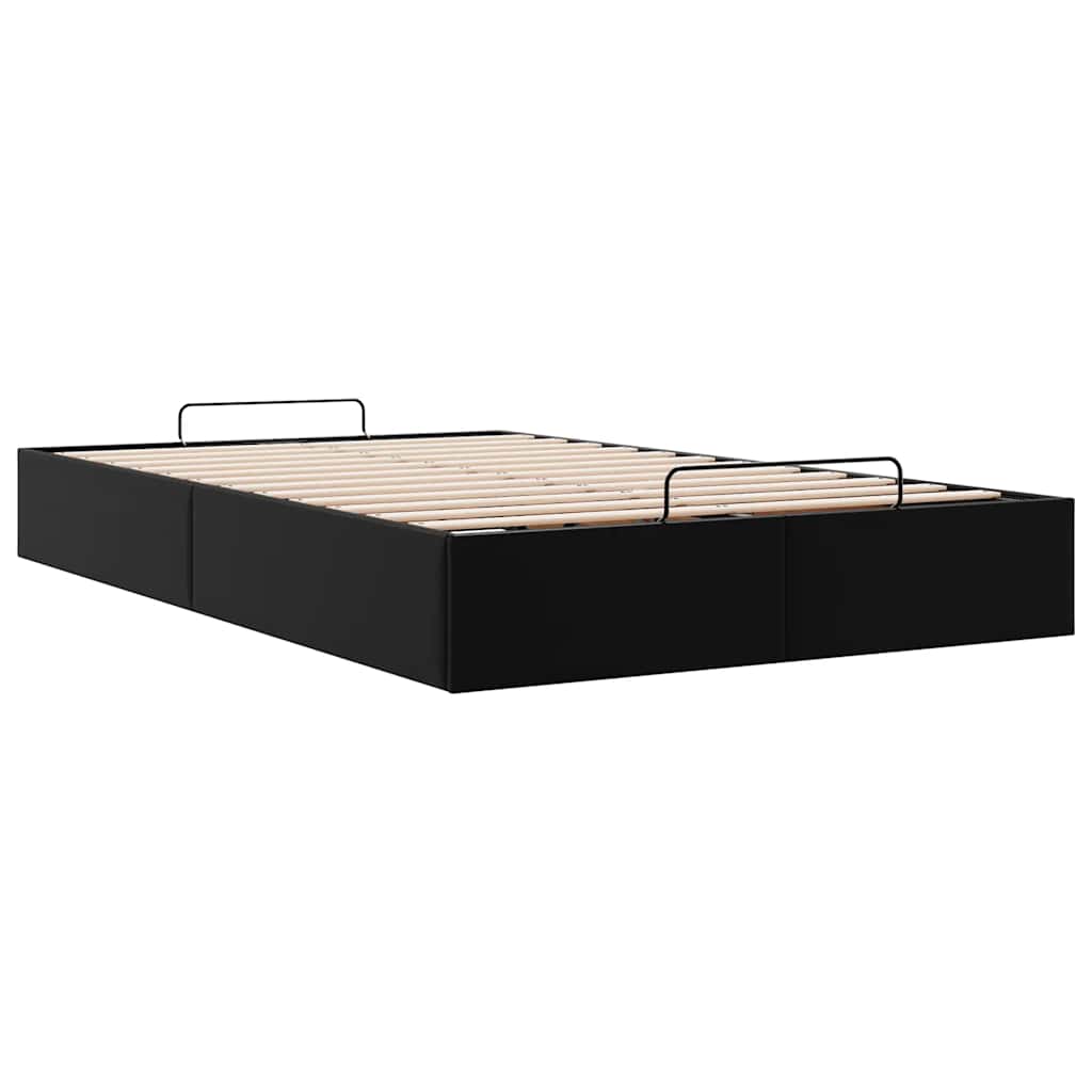 vidaXL Bedframe zonder matras 120x190 cm kunstleer zwart, foto 4