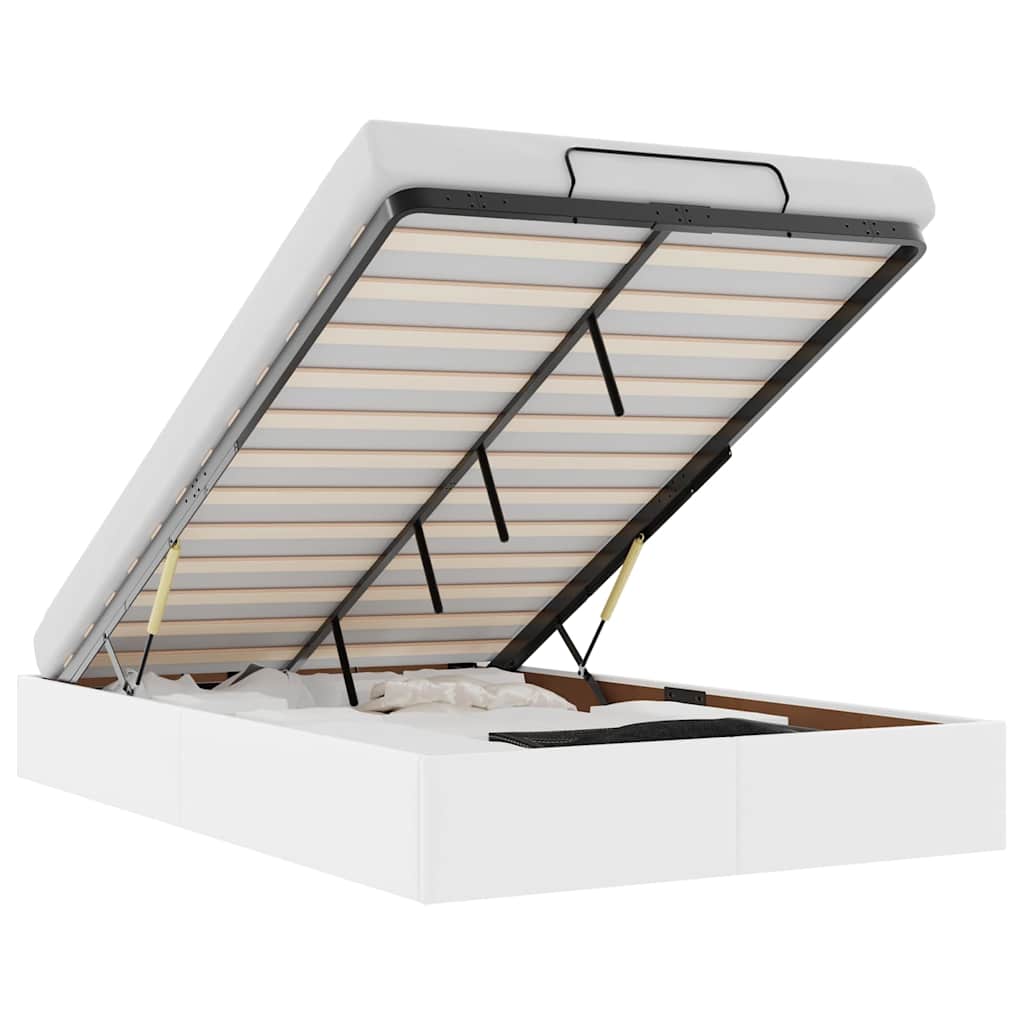 Thumbnail - vidaXL Ottoman-Bett ohne Matratze Weiß 120x190 cm Kunstleder