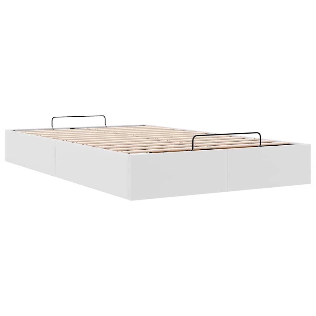vidaXL Bedframe zonder matras 120x190 cm kunstleer wit, foto 4