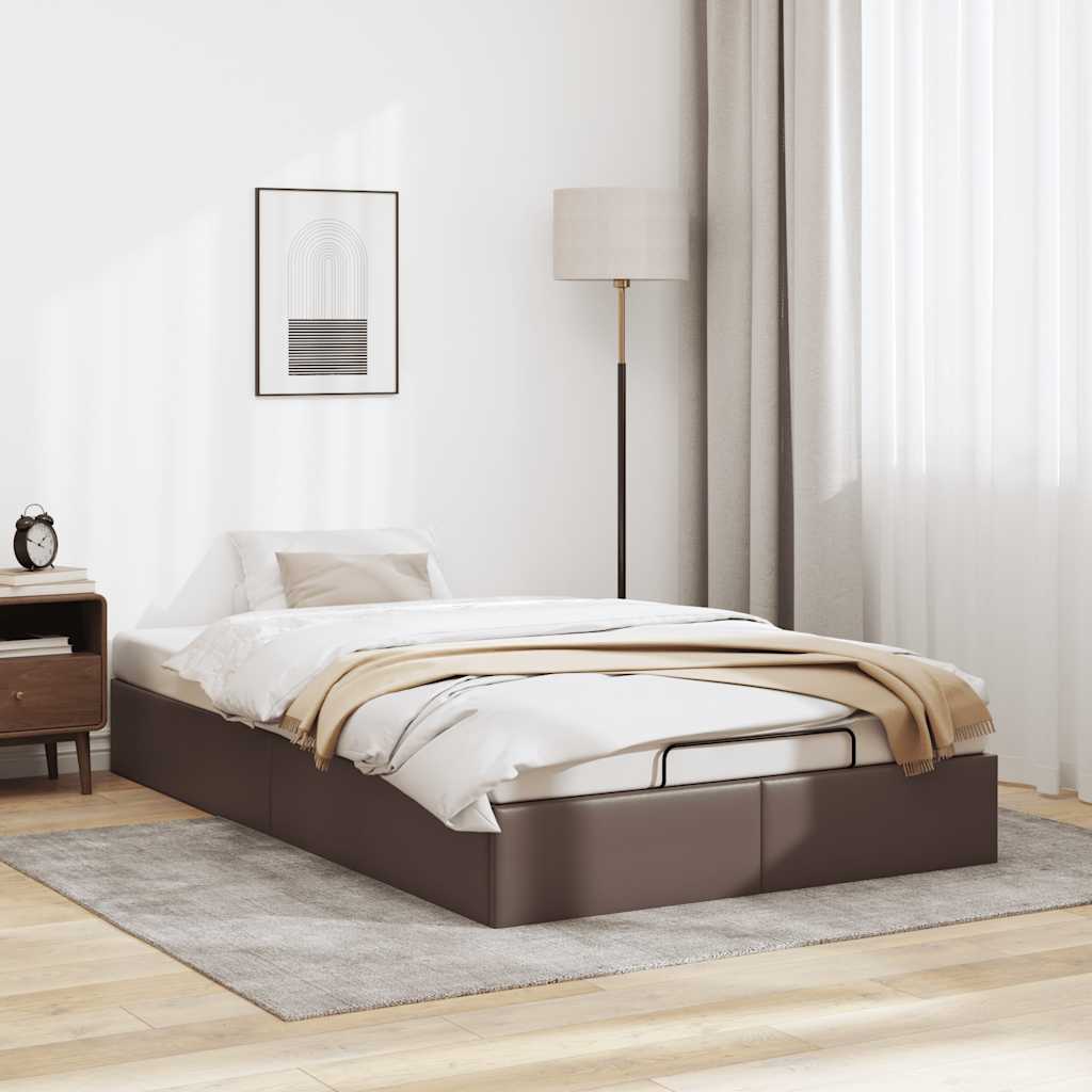 Thumbnail - vidaXL Ottoman-Bett ohne Matratze Braun 120x190 cm Kunstleder