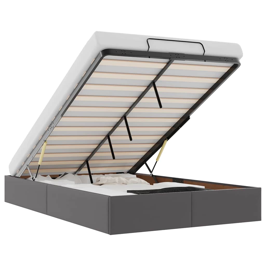 Thumbnail - vidaXL Ottoman-Bett ohne Matratze Grau 120x190 cm Kunstleder