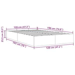 Osmanský rám postele bez matrace šedá 120x190 cm umělá kůže - obrázek 14