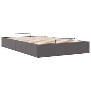 Osmanský rám postele bez matrace šedá 120x190 cm umělá kůže - obrázek 6