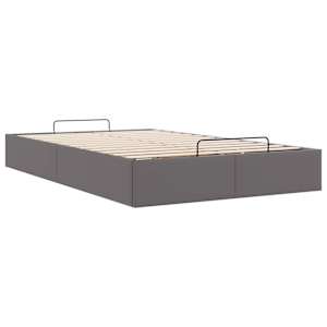 Osmanský rám postele bez matrace šedá 120x190 cm umělá kůže - obrázek 9