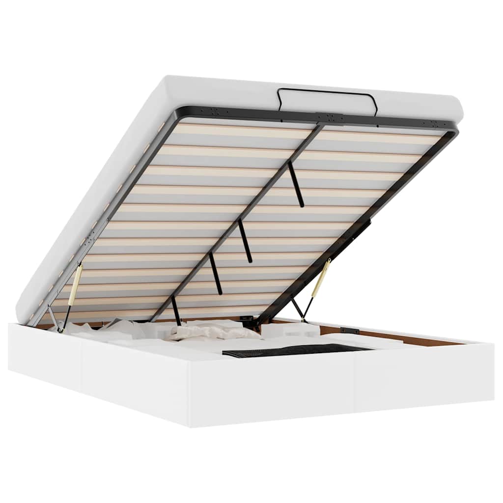 Thumbnail - vidaXL Ottoman-Bett ohne Matratze Weiß 140x190 cm Kunstleder