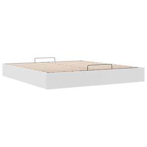 Osmanský rám postele bez matrace bílý 160x200 cm umělá kůže - obrázek 6