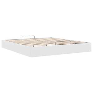 Osmanský rám postele bez matrace bílý 160x200 cm umělá kůže - obrázek 9