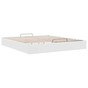 Osmanský rám postele bez matrace bílý 180x200 cm umělá kůže - obrázek 9