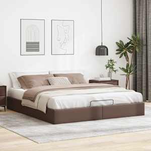 vidaXL Cadru de pat otoman fără saltea maro piele artificială